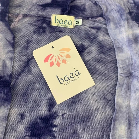 Oversized  PurpleTie Dye Hooded Cardigan Jacket Open Front Long Sleeve Boho - Picture 4 of 6